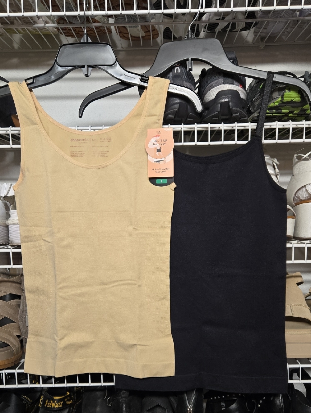 SHAPERMINT Essentials All Day Every Day Tank & Cami Set, Sz L
